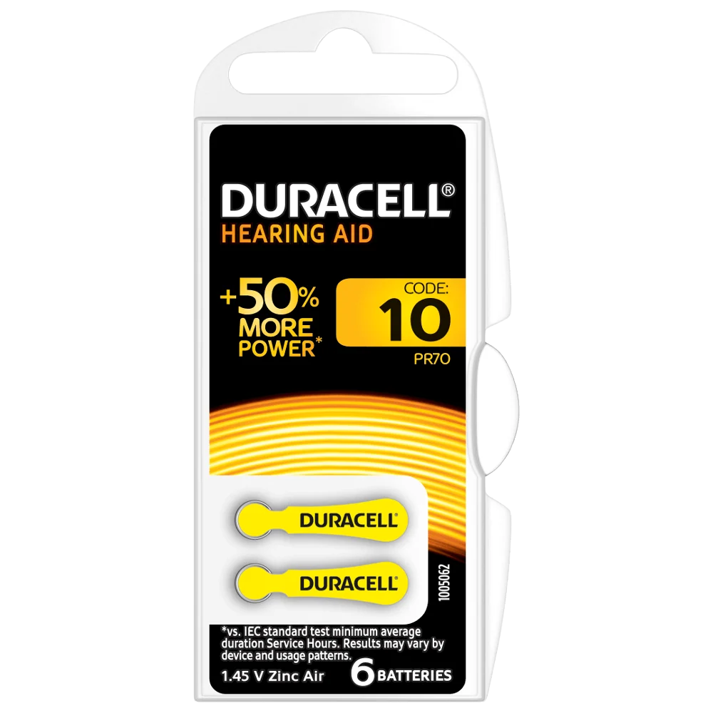 pillha para aparelho auditivo duracell 10