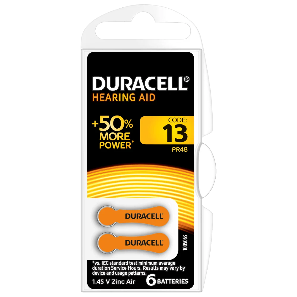 pillha para aparelho auditivo duracell 13